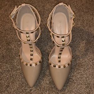 Studded Nude Heels